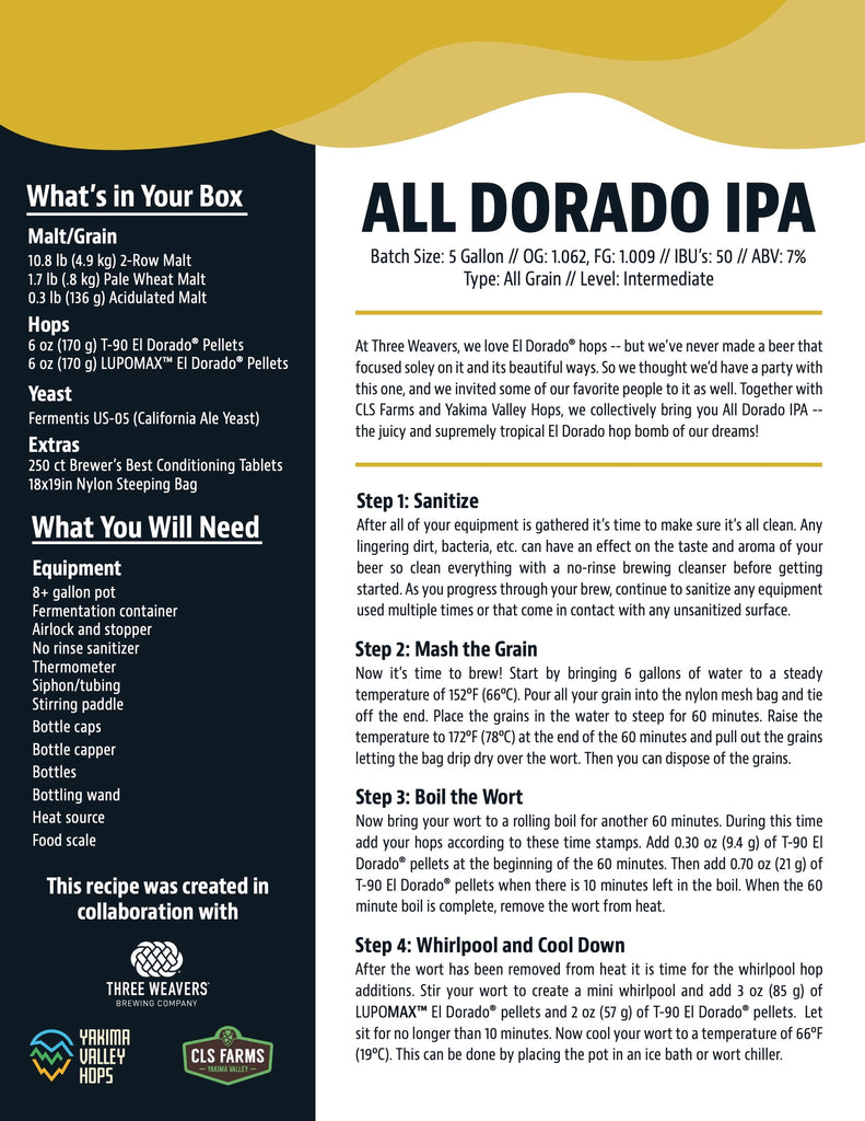 Homebrew Recipe All Dorado IPA