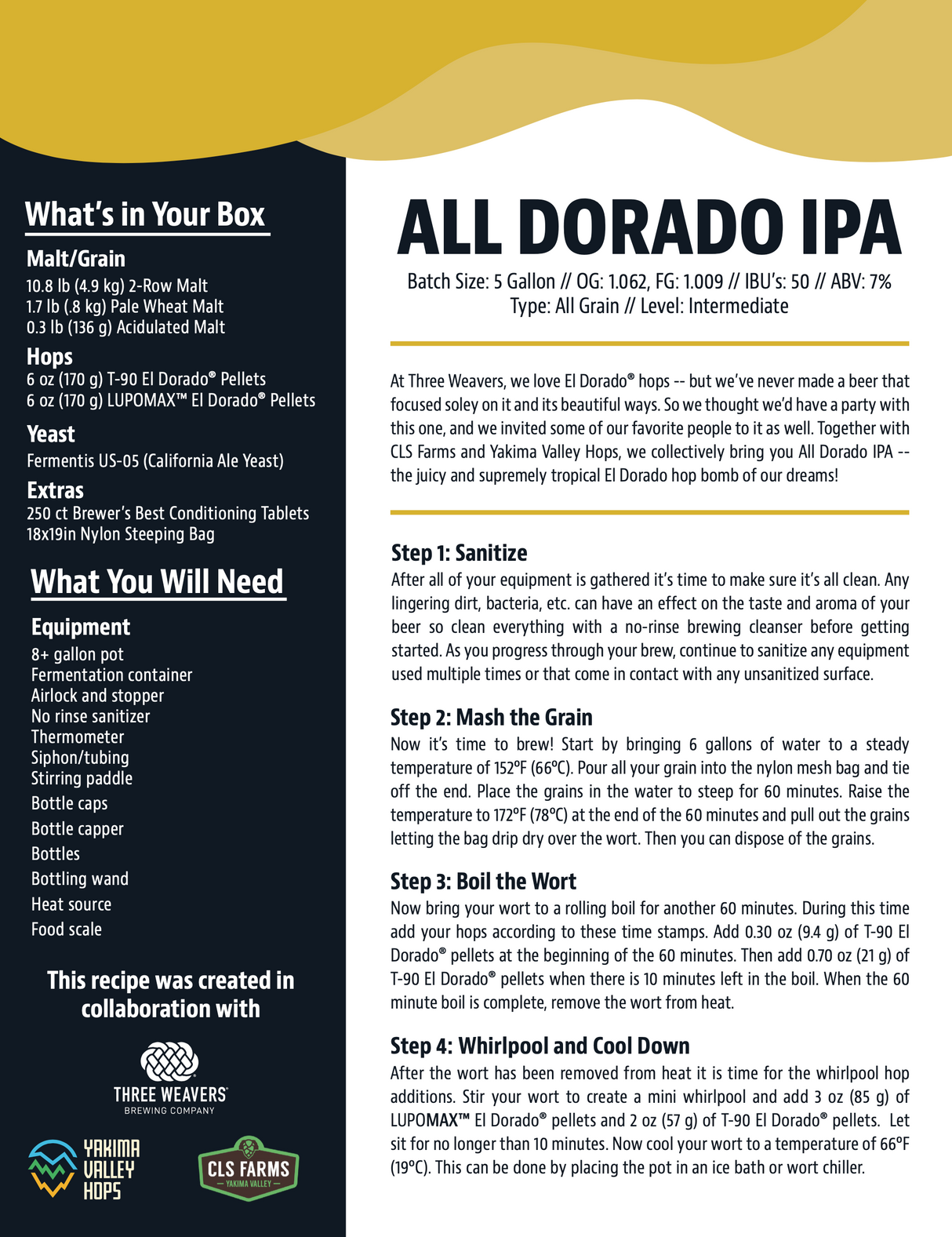 All Dorado IPA // Homebrewing Recipe Kit