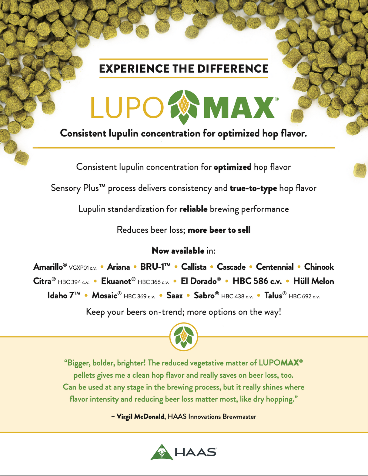 LUPOMAX Concentrated Hop Pellets